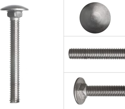 Wovar Slotbouten RVS M6 x 55 mm | 50 stuks