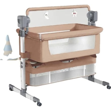 T pour bébé, Télécommande, Chargeur, Matelas mémoire, Moustiquaire, Panier de rangement, Sacs de rangement, Variante : BJJ-601-BROWN