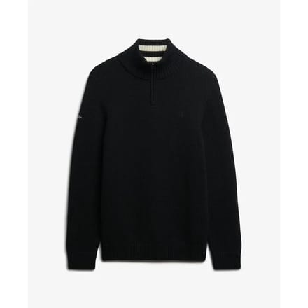 Superdry - Katoenen Trui Met Halve Rits - Heren - Sweaters