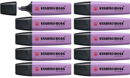 STABILO BOSS ORIGINAL - Markeerstift - Wildflower - Grijs-violet - Doos 10 Stuks