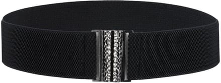 Dailygoods- Taille Riem Zwart - Brede Elastische Riemen - Stretch Riem Dames - Comfortabele Tailleband - Polyester/Riemen - 65 × 5 cm