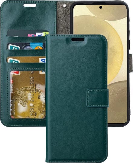 Portemonnee Book Case Hoesje Geschikt voor: Samsung Galaxy S24 Plus - Groen