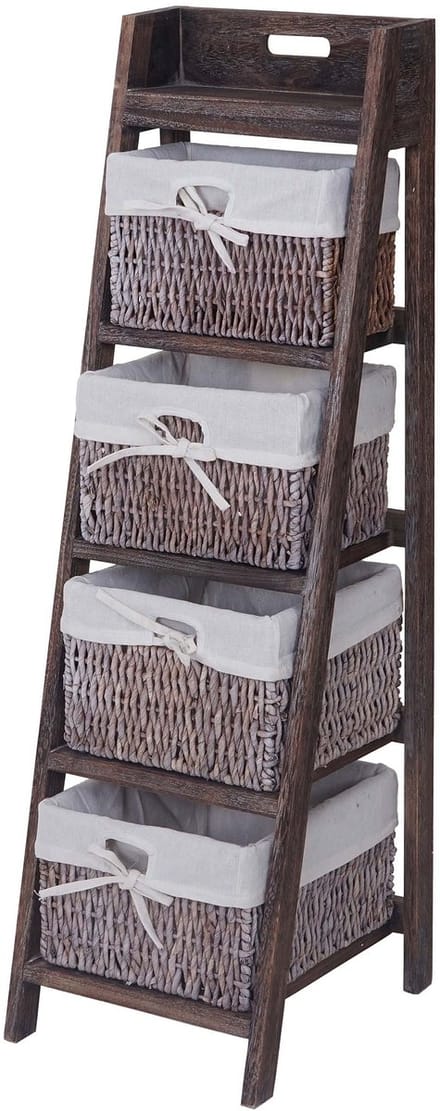Schuine kast Shabby Chic bruin
