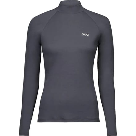 POC Layer Merino Mock Neck Jersey, thermoshirt, dames, donkergrijs
