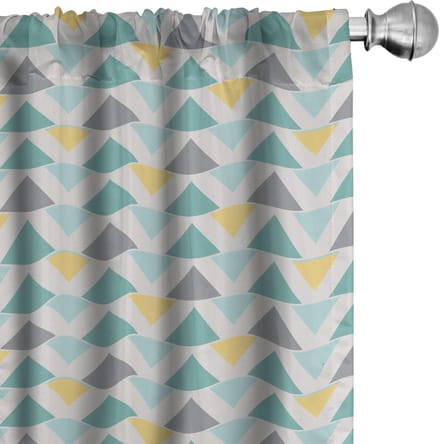 Abakuhaus geometrische gordijnen – Chevron Retro – 75×245 – microvezel zeeschuim