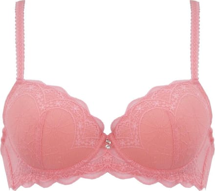 Voorgevormde beugel BH met kant kleur zalm 75D Naturana