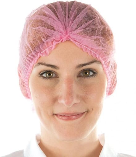 Hygonorm wegwerp haarnetje clip cap roze per 100 stuks - haarnetjes