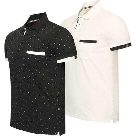 Cappuccino Italia - Heren Polo SS Todi 2-Pack - Multi - Maat M