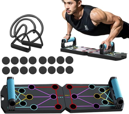 Opvouwbaar Pushup Board - Oefenplatform - Spiertraining Thuis - Kleurgecodeerde Zones - 40 x 20 cm - A