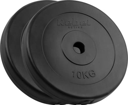 Rebel Active - Bitumineuze Halterschijven - 2x10kg - Omtrek 31mm - PVC Coating