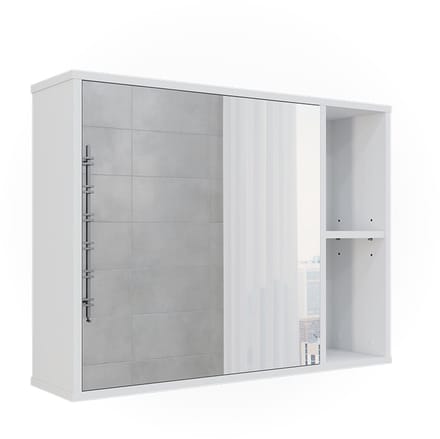 Vicco Leano Badkamerspiegelkast – 80 x 60 cm Wit