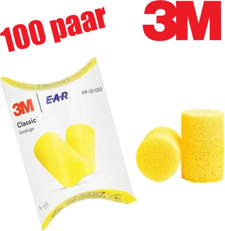 Ear Classic - 100 paar - 3M oordopjes - slapen werken motorrijden festivals