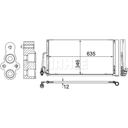 Condensator, airconditioner MAHLE AC 590 000S