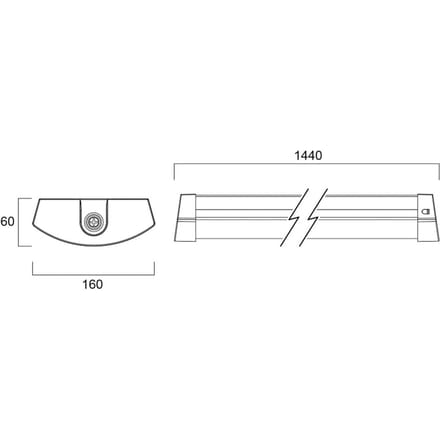 Sylvania LED plafondlamp Deltawing, 144 cm, IP44, 840