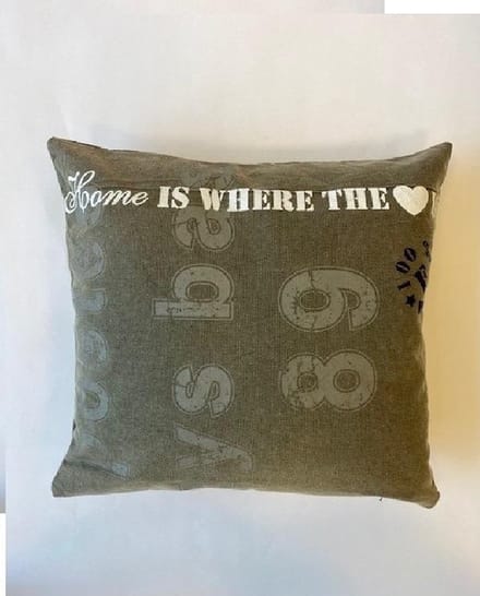 Kussenhoes katoen groen 45x45 cm Home