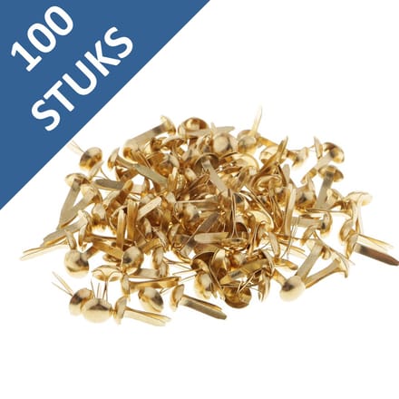 Splitpennen - Splitpennen Goud 6x13mm 100 stuks - Splitpennen knutselen - Splitpennen hobby - Splitpennen 100 stuks