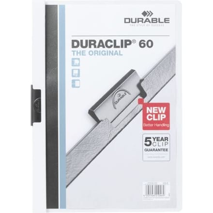 Durable Klemmap Duraclip 60 - 2209 220902 Din A4 Wit