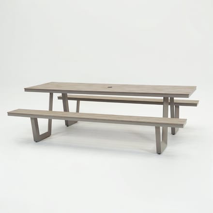 Vita Massa rechthoekige picknicktafel taupe XL