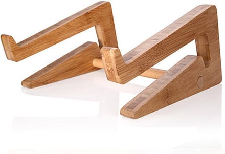 DWIH - Laptop standaard van bamboe - Ergonomisch werken - Universeel - Laptop verhoger - Laptophouder - Laptop accessoire
