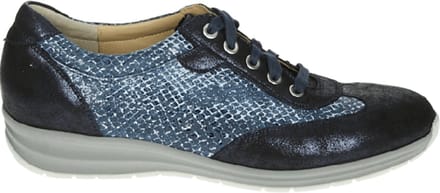Durea - 6164 E - Dames veterschoenen - Kleur: Blauw - Maat: 37.5