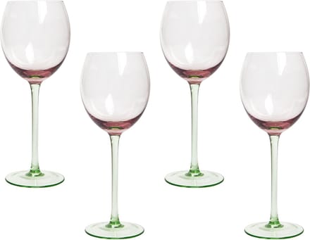 DIOPSIDE - Wijnglazen set van 4 - Pastelroze - Glas