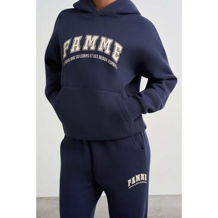 FAMME Équilibre Oversized Hoodie Blue S
