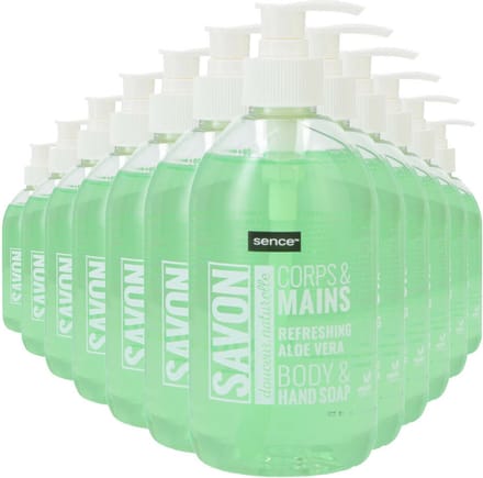 Sence - Savon Handzeep Refreshing Aloë Vera - 12 x 500 ml - Voordeelverpakking