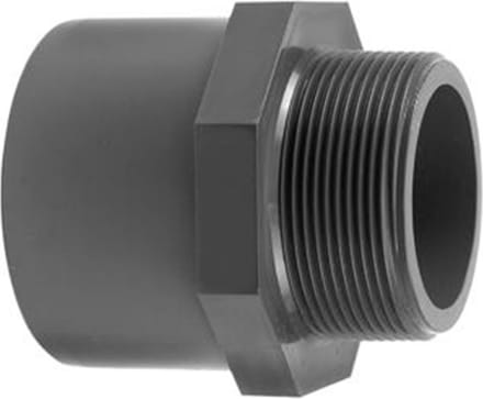 Druk PVC puntstuk - 63/75mm x 2 - 16 bar