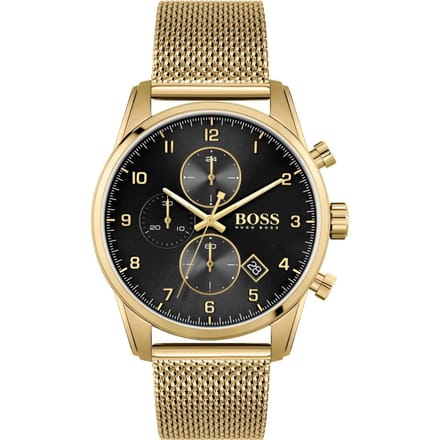 BOSS HB1513838 SKYMASTER - Horloge - Staal - Goudkleurig - Ø 44 mm