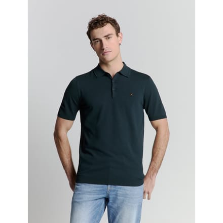 No Excess Pullover Short Sleeve Polo Button Solid Night Maat: XXXL | Poloshirts Outlet | Heren | Blauw