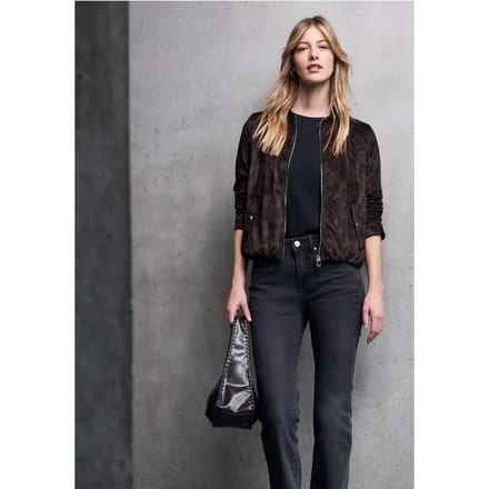 Gedessineerde velours blouson