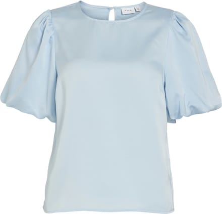 VILA - VIELLETTE 2/4 SATIN PUFF TOP - NOOS Dames T-shirt