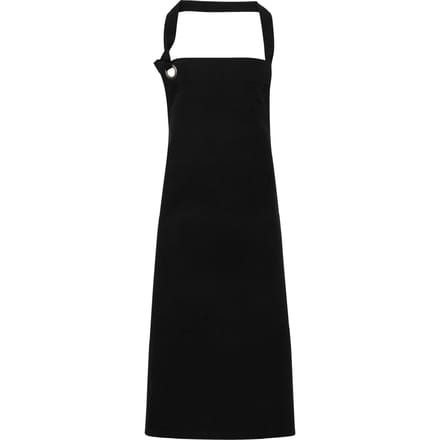 Premier Unisex Calibre Heavy Cotton Canvas Bib Apron (Zwart)