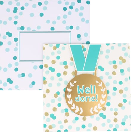 Wenskaart Geslaagd "Medaille"