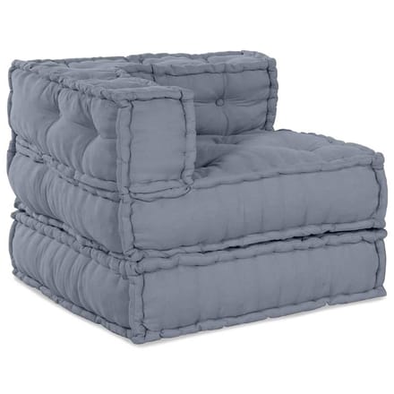 vidaXL - Modulebankeenheid - Stof - Grijs - 210 - x - 140 - x - 56 - cm