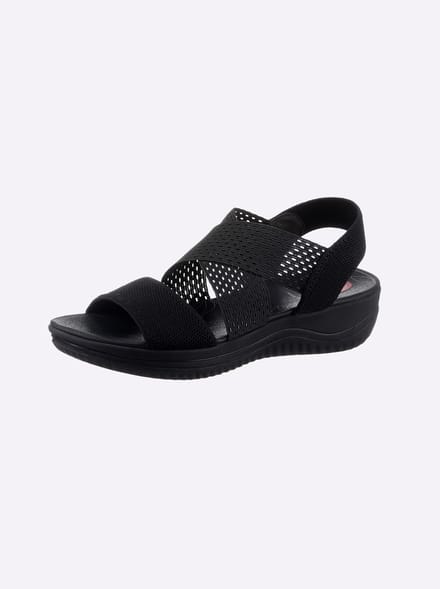 Jana Dames Sandaal - 28768-001 Zwart - Wijdte H - Maat 37