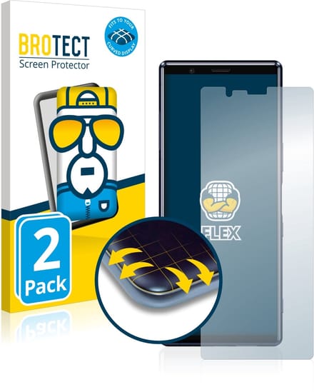 BROTECT - Screenprotector voor Sony Xperia 5 - Folie Beschermfolie transparant volledig dekking - 2 Stuks