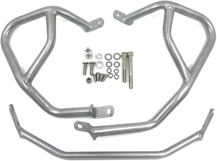 Motor Valbeugel Set - Frame Bescherming - Motor Beschermen - Robuuste Staalconstructie - Complete Set - Zilver