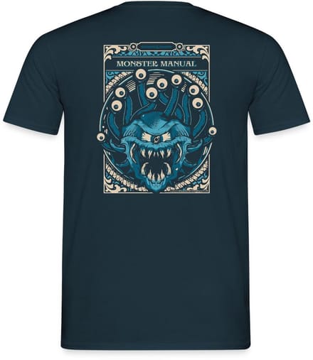 Dungeons And Dragons Monster Manual Met Beholder T-Shirt Heren