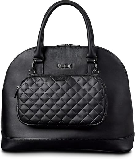 Modieuze en praktische luiertas met losse clutch zwart