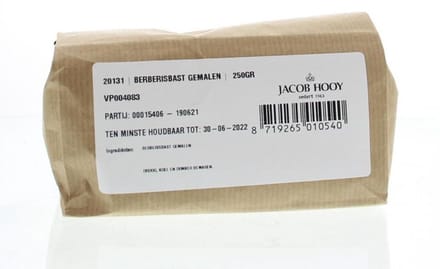 Jacob Hooy Berberisbast gemalen 250 Gram