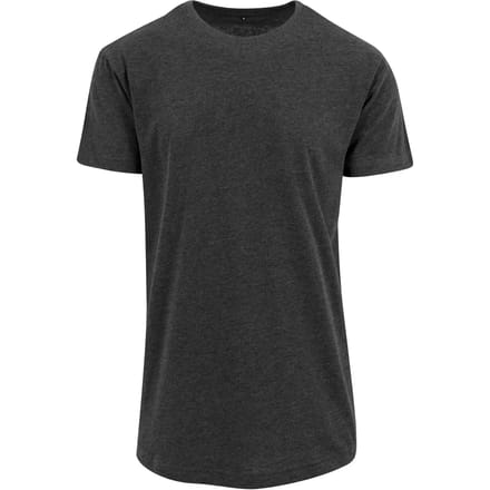 Build Your Brand - Shaped Long T-Shirt - Charcoal (Heather) maat S