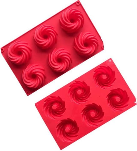 ProductGoods - Siliconen Bakvorm Draaikolk - 6 stuks - Bakvormen