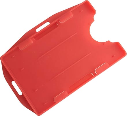 Dubbele Kaarthouder - ID Houder Badge - Veilig Identificeren - Dubbelzijdig Gebruik - 95 x 65 cm - Rood