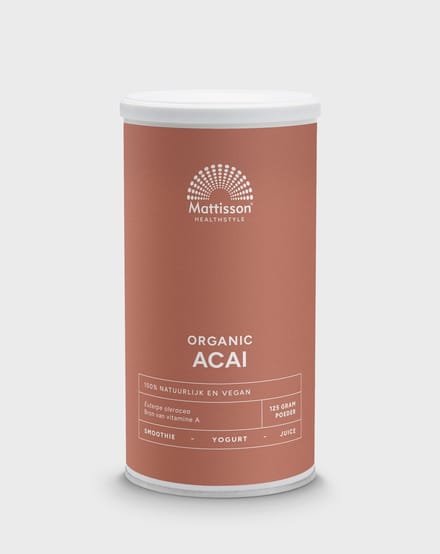 Mattisson - Biologische Acai Poeder - Bron van Vezels en Vitamine A - 125 Gram