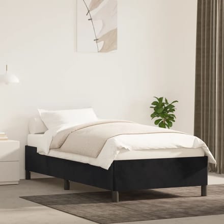 vidaXL - Bedframe - fluweel - zwart - 80x200 - cm