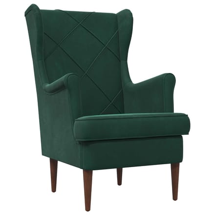 vidaXL - Fauteuil - Donkergroen - Fluweel