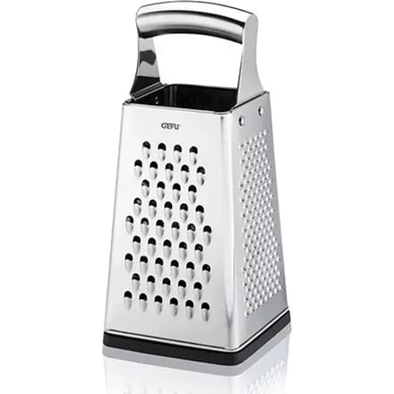 GEFU GRATO Blokrasp 24,5 cm – 4-in-1 – RVS – Inclusief Opvangbak en Antislipdeksel