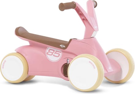 BERG GO² Retro Loopauto - 10 tot 30 Maanden - Uitklapbare pedalen - Roze