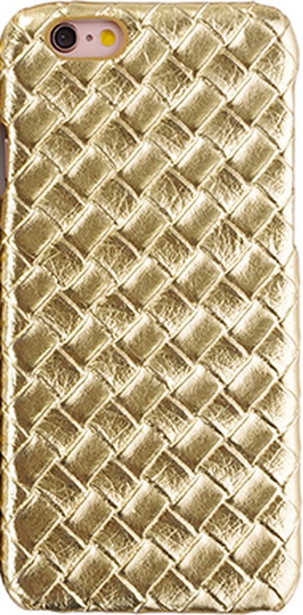 Peachy Luxe gouden hardcase geschikt voor iPhone 6 Plus 6s Plus geweven 3D structuur Stevige cover